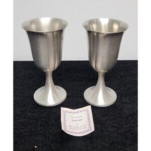 Vintage Web Silver CO Inc Pewter Wine Goblets- Set of 2